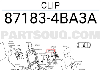 Nissan 871834BA3A CLIP