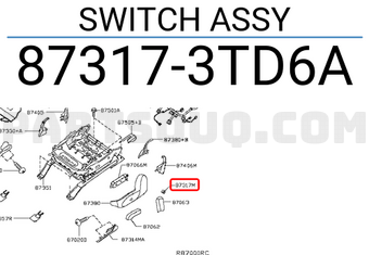 Nissan 873173TD6A SWITCH ASSY