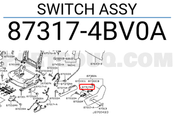 Nissan 873174BV0A SWITCH ASSY