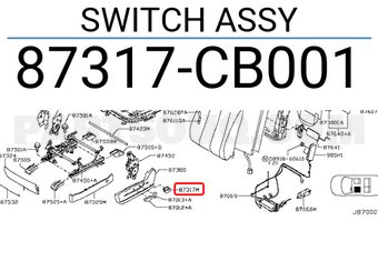 Nissan 87317CB001 SWITCH ASSY