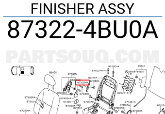 Nissan 873224BU0A FINISHER ASSY