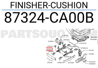 Nissan 87324CA00B FINISHER-CUSHION