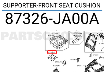 Nissan 87326JA00A SUPPORTER-FRONT SEAT CUSHION