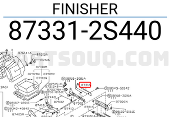 Nissan 873312S440 FINISHER