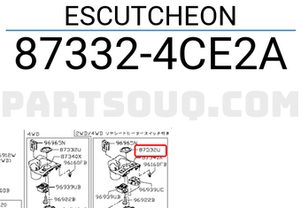 Nissan 873324CE2A ESCUTCHEON