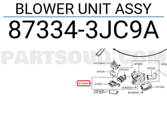 Nissan 873343JC9A BLOWER UNIT ASSY