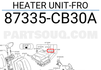 Nissan 87335CB30A HEATER UNIT-FRO