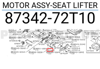 Nissan 8734272T10 MOTOR ASSY-SEAT LIFTER