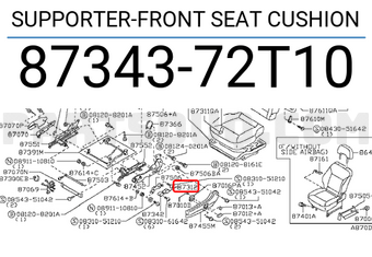 Nissan 8734372T10 SUPPORTER-FRONT SEAT CUSHION