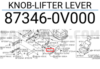 Nissan 873460V000 KNOB-LIFTER LEVER
