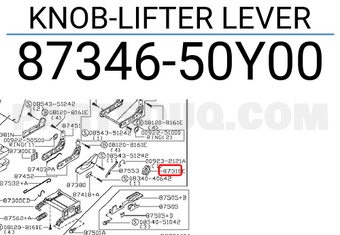 Nissan 8734650Y00 KNOB-LIFTER LEVER