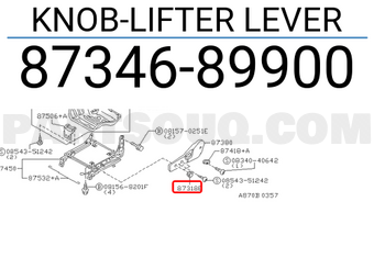 Nissan 8734689900 KNOB-LIFTER LEVER