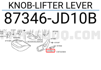 Nissan 87346JD10B KNOB-LIFTER LEVER