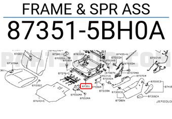 Nissan 873515BH0A FRAME & SPR ASS