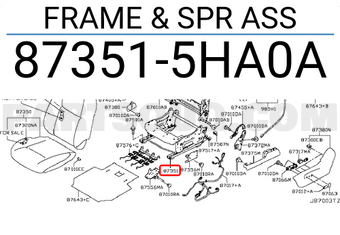 Nissan 873515HA0A FRAME & SPR ASS