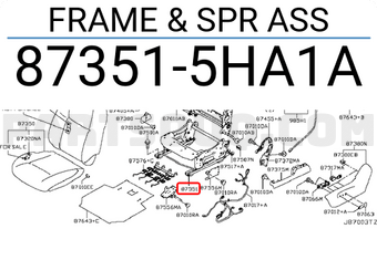 Nissan 873515HA1A FRAME & SPR ASS