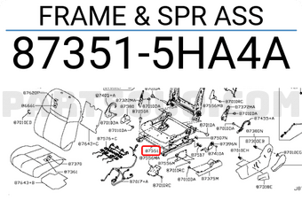 Nissan 873515HA4A FRAME & SPR ASS