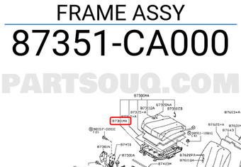 Nissan 87351CA000 FRAME ASSY