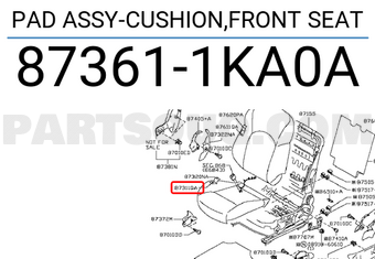 Nissan 873611KA0A PAD ASSY-CUSHION,FRONT SEAT