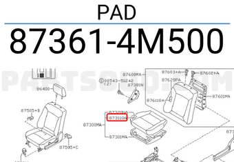 Nissan 873614M500 PAD