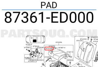 Nissan 87361ED000 PAD