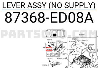 Nissan 87368ED08A LEVER ASSY (NO SUPPLY)
