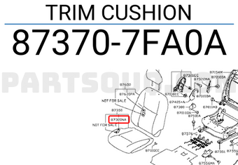 Nissan 873707FA0A TRIM CUSHION