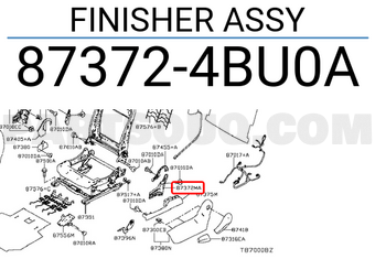 Nissan 873724BU0A FINISHER ASSY