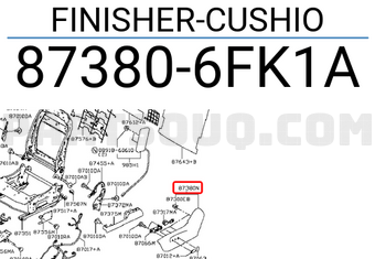 Nissan 873806FK1A FINISHER-CUSHIO