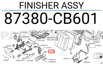 Nissan 87380CB601 FINISHER ASSY