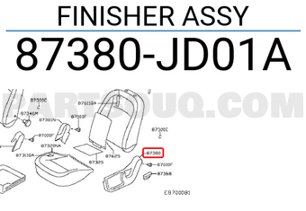 Nissan 87380JD01A FINISHER ASSY