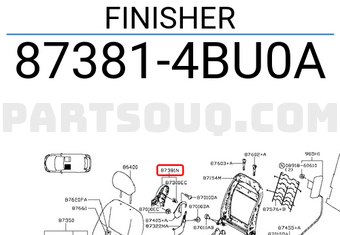 Nissan 873814BU0A FINISHER