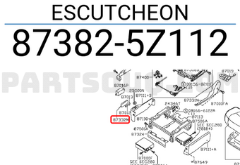 Nissan 873825Z112 ESCUTCHEON