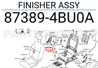 Nissan 873894BU0A FINISHER ASSY