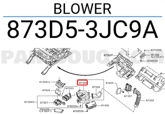 Nissan 873D53JC9A BLOWER