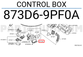 Nissan 873D69PF0A CONTROL BOX