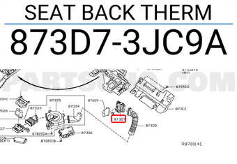 Nissan 873D73JC9A SEAT BACK THERM