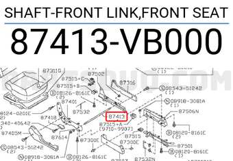 Nissan 87413VB000 SHAFT-FRONT LINK,FRONT SEAT
