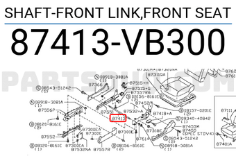 Nissan 87413VB300 SHAFT-FRONT LINK,FRONT SEAT
