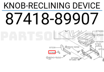 Nissan 8741889907 KNOB-RECLINING DEVICE