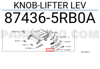 Nissan 874365RB0A KNOB-LIFTER LEV
