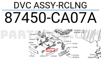 Nissan 87450CA07A DVC ASSY-RCLNG