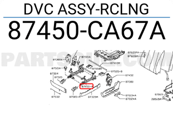 Nissan 87450CA67A DVC ASSY-RCLNG