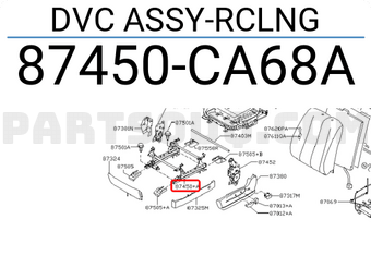 Nissan 87450CA68A DVC ASSY-RCLNG