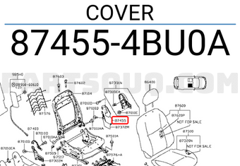 Nissan 874554BU0A COVER