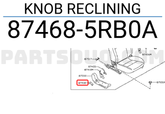 Nissan 874685RB0A KNOB RECLINING