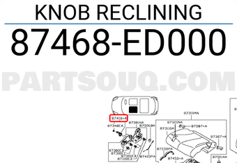 Nissan 87468ED000 KNOB RECLINING