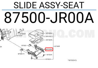Nissan 87500JR00A SLIDE ASSY-SEAT
