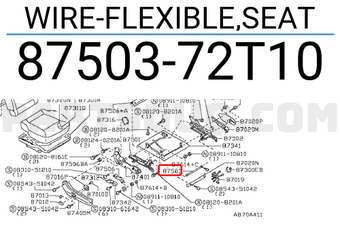 Nissan 8750372T10 WIRE-FLEXIBLE,SEAT