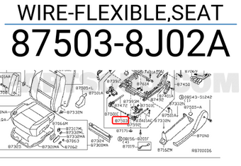 Nissan 875038J02A WIRE-FLEXIBLE,SEAT